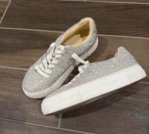 Betsey Johnson Sidny Rhinestone Embellished Platform Sneakers